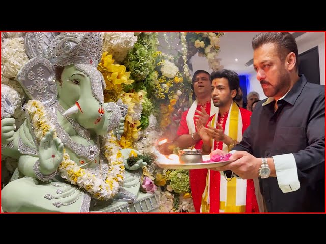 सोहेल खान के घर गणपति पूजा में जुटा खान परिवार, अर्पिता-अलवीरा और सलमा खान ने किए बप्पा के दर्शन